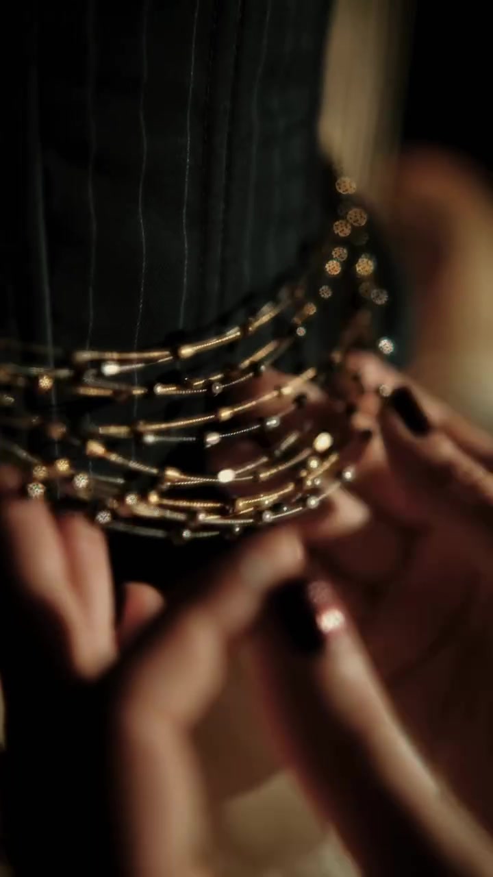 Handmade accessory photographed during a La Cortigiana product shoot