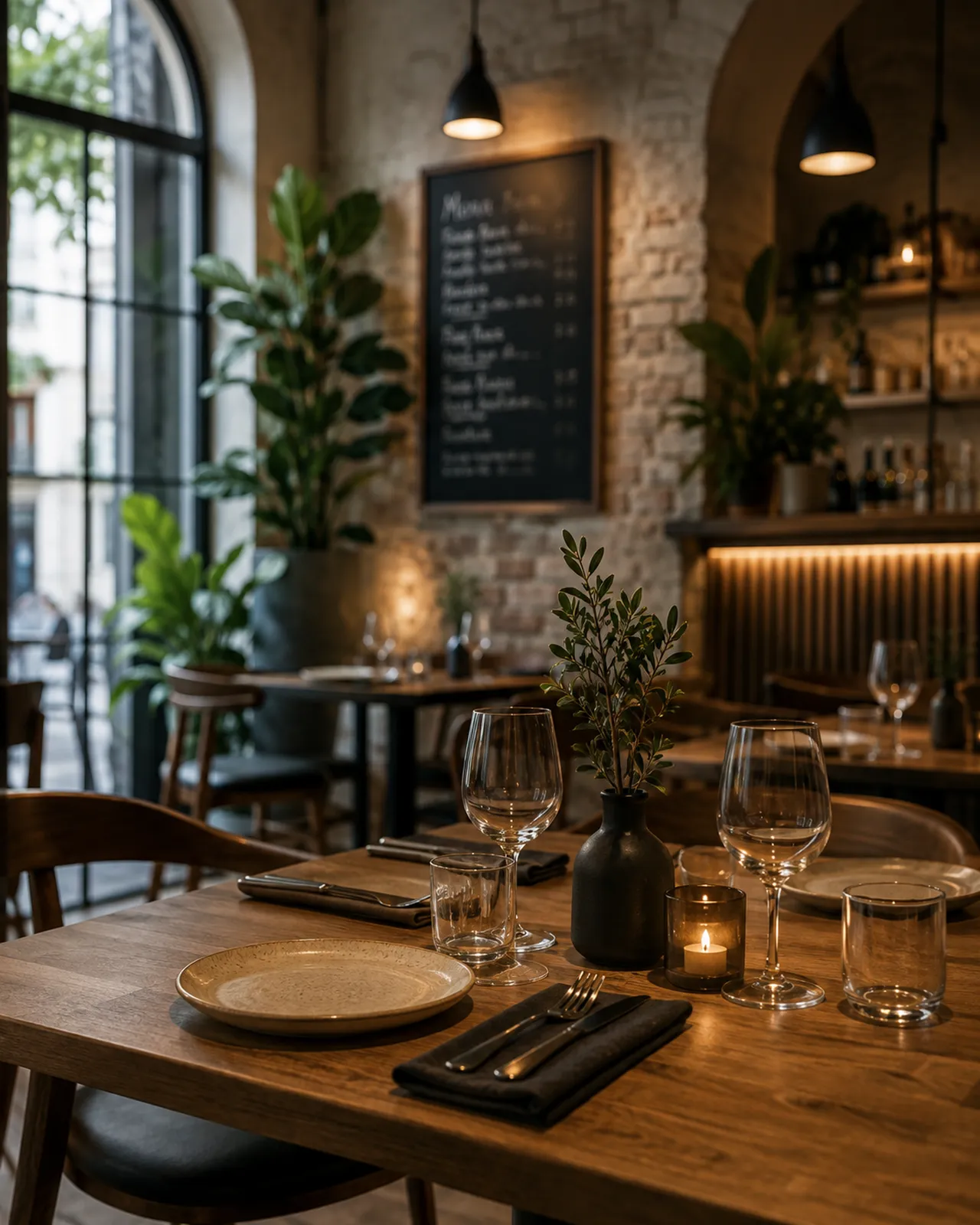 Restaurant interior, an editorial visual for commercial content